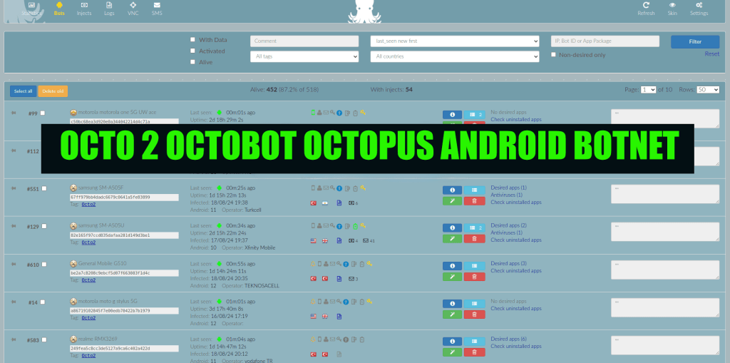 OCTOPUS ANDROID BOTNET v2 OCTO
